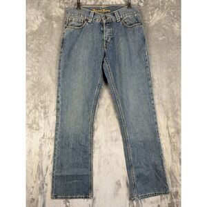 Y2K Guess Jeans Women's Blue Denim Low‎ Rise Boot Cut Stylish Designer Jeans